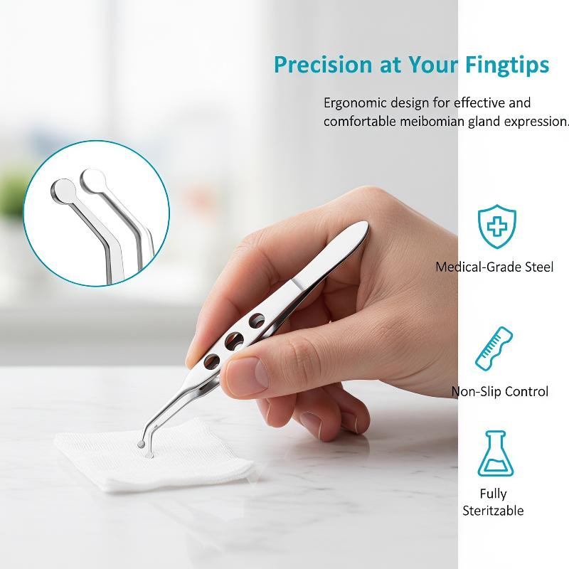Lash Extension Tweezers - Eyelid Tweezers Eyelash Compressor 1Pc, Stainless