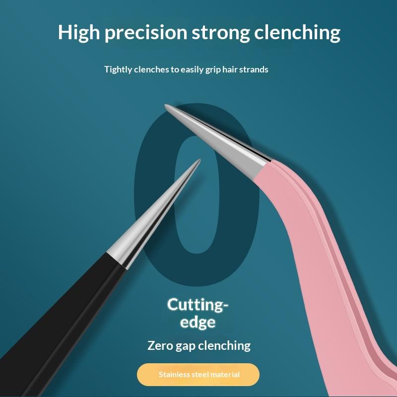 Lash Extension Tweezers - Stainless Steel Tweezers Precision DIY Eyelash