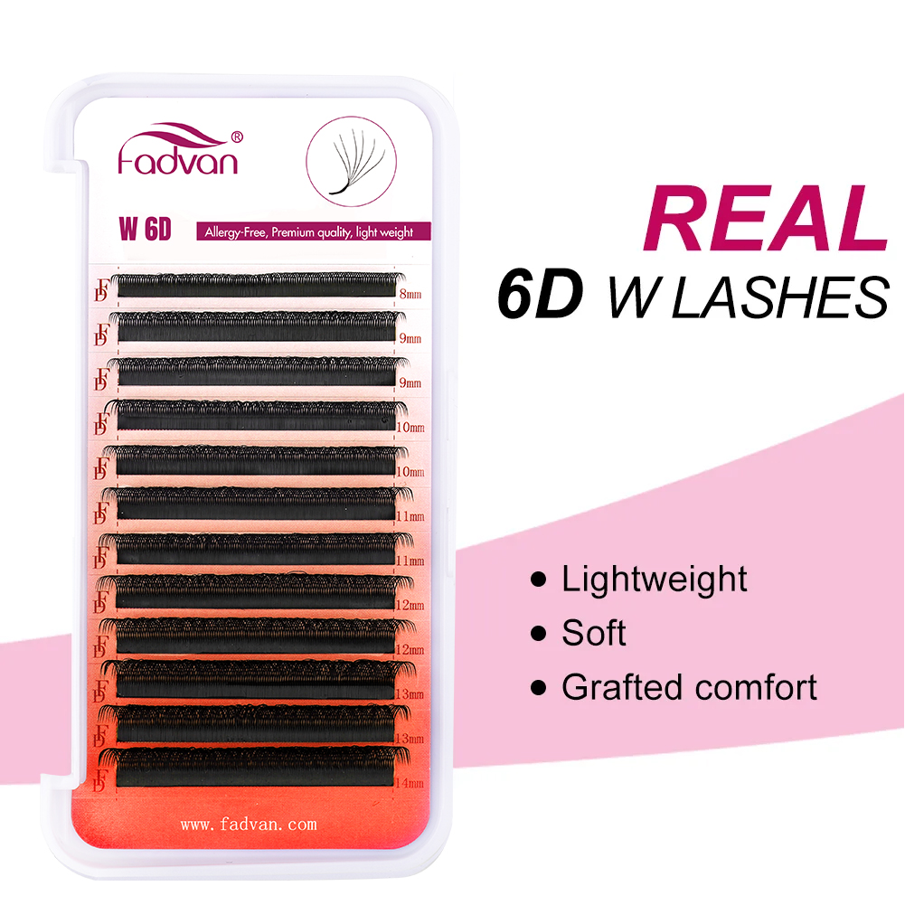 FADVAN Real 6D W lashes 0.07 W - Eyelash Extension For Asian Eyes review and price
