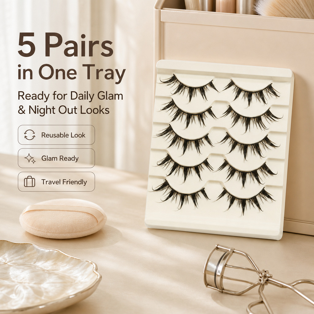 Cosplay Fake Eyelashes 5Pcs Li - Eyelash Extension Japanese Style review and price