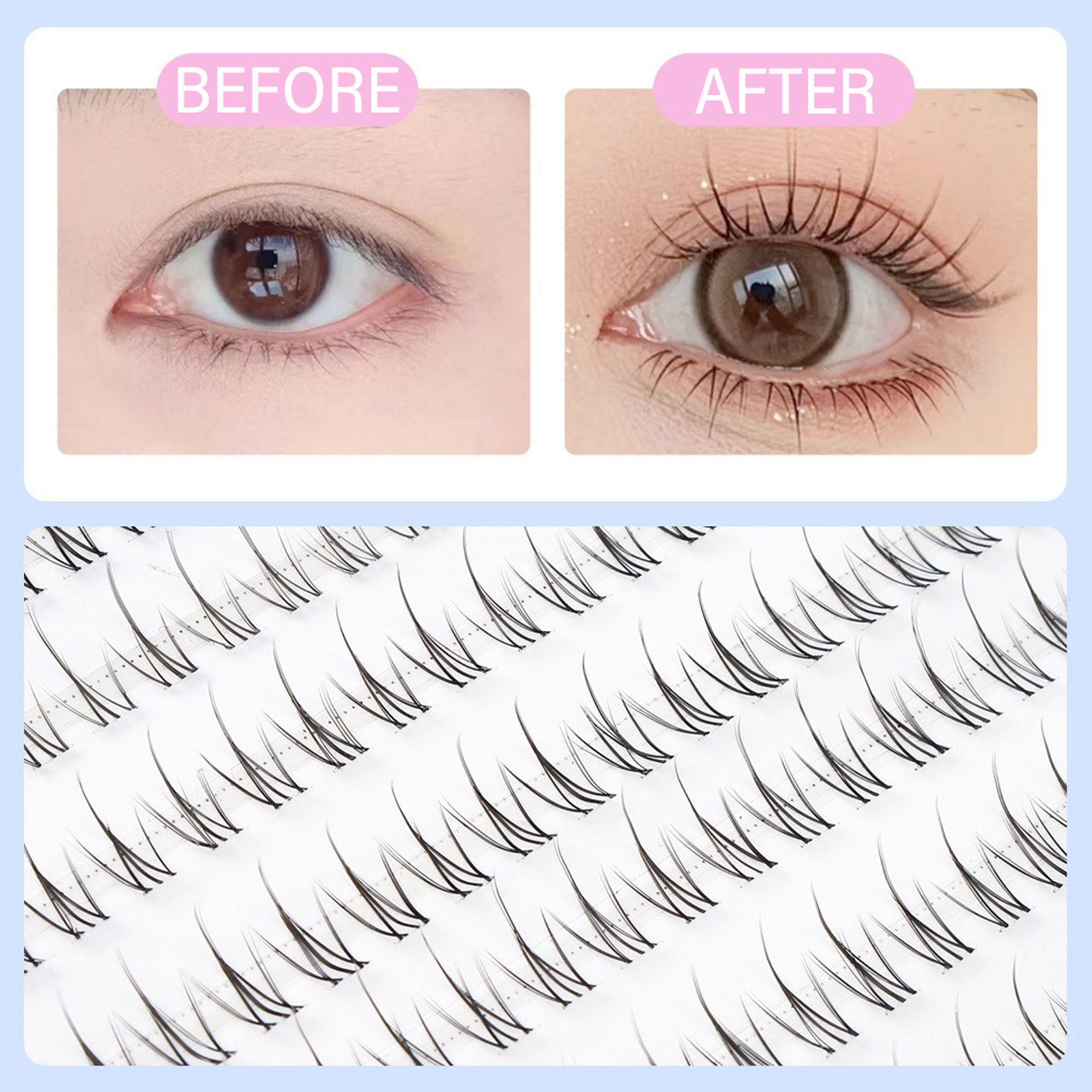 Wispy individual lashes Korean - Eyelash Extension Korean review and price