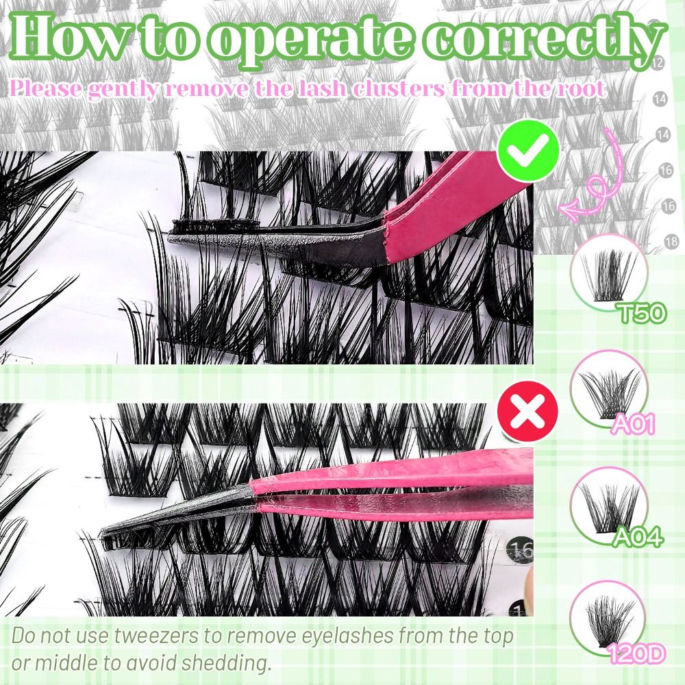 Natural Look False Eyelashes B - Eyelash Extension Cluster review and price