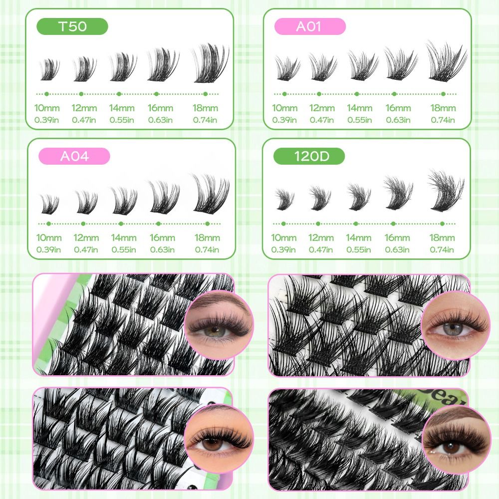 Natural Look False Eyelashes B - Eyelash Extension Cluster review and price