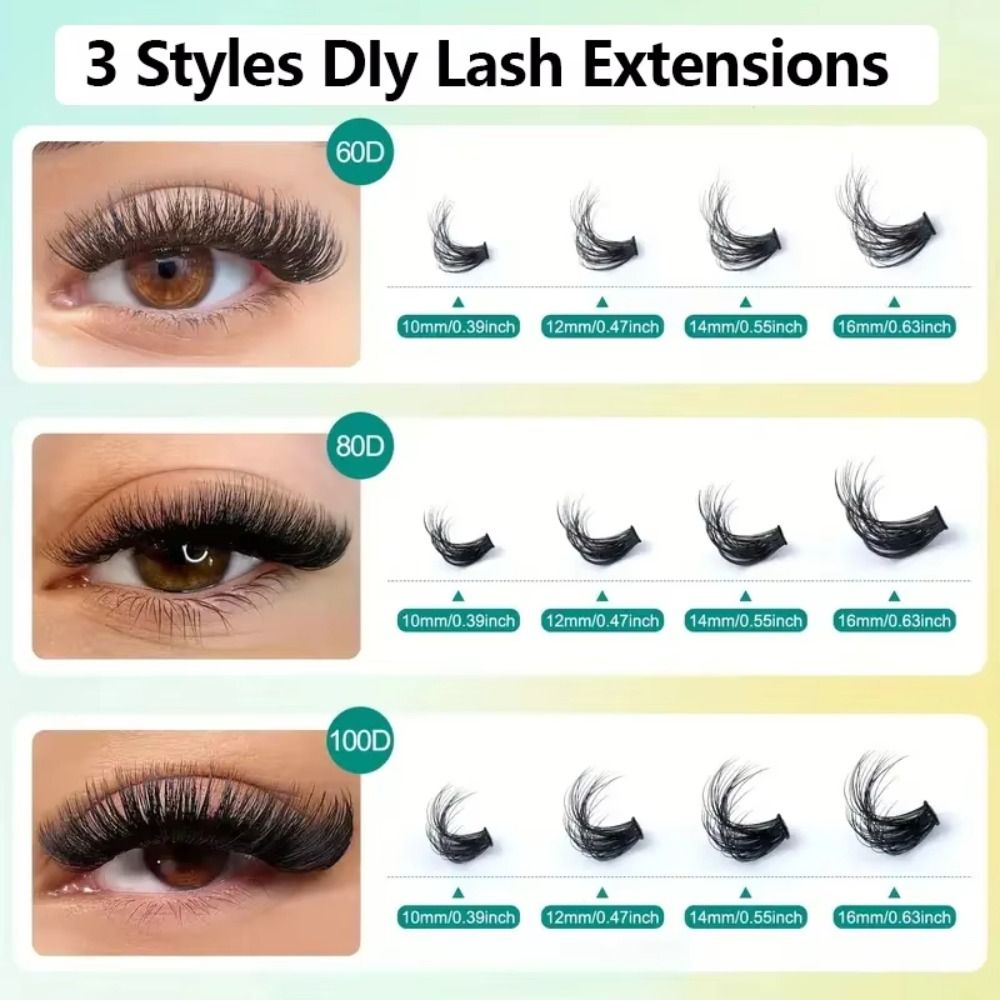 Natural Look False Eyelashes B - Eyelash Extension Cluster review and price