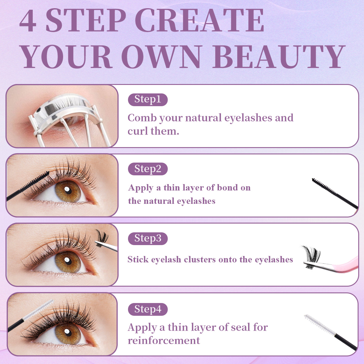 Individual False Eyelashes Mix - Eyelash Extension For Asian Eyes review and price