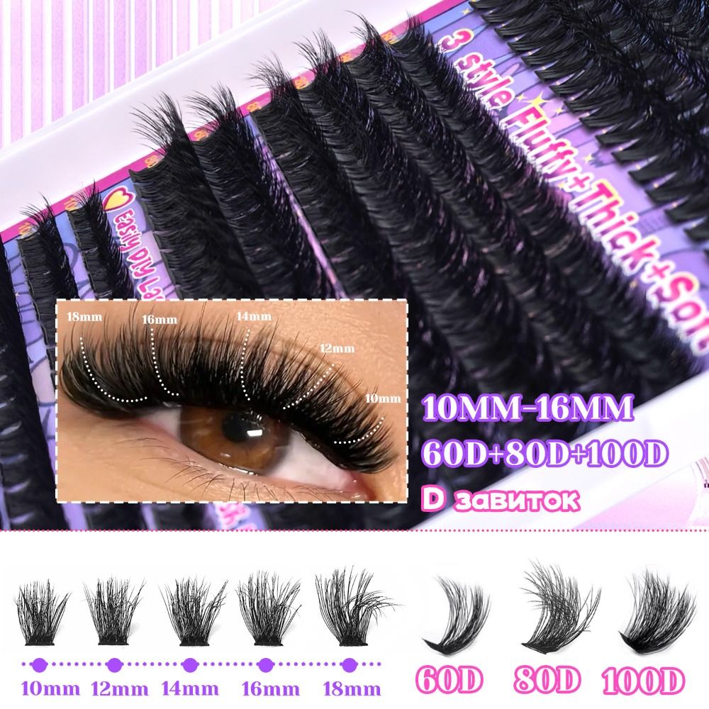 Natural Look False Eyelashes B - Eyelash Extension Cluster review and price