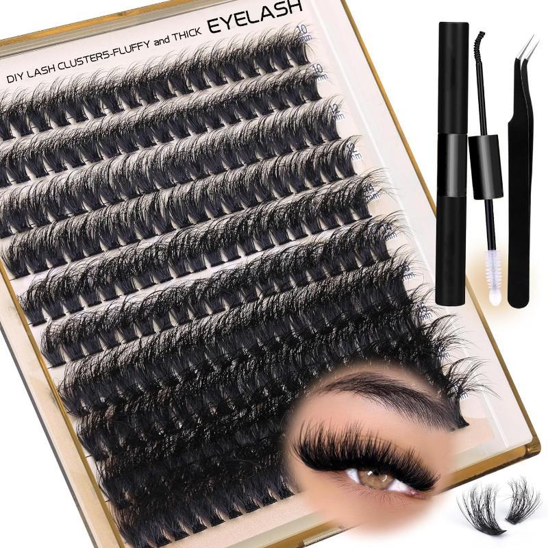 New Fluffy Thick Lash Clusters - Eyelash Extension Cluster review and price