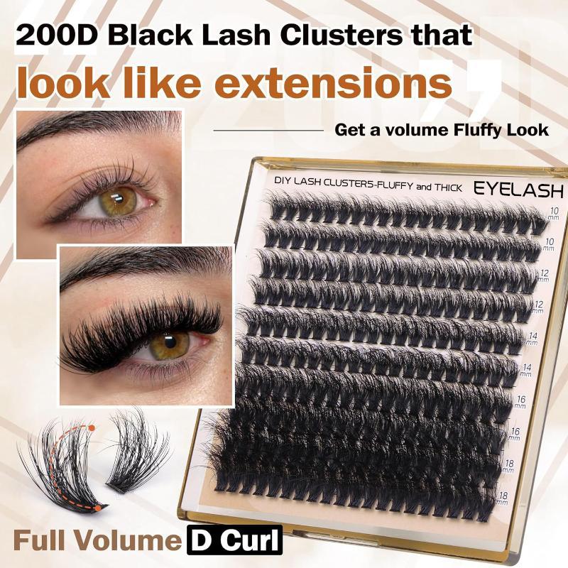 New Fluffy Thick Lash Clusters - Eyelash Extension Cluster review and price