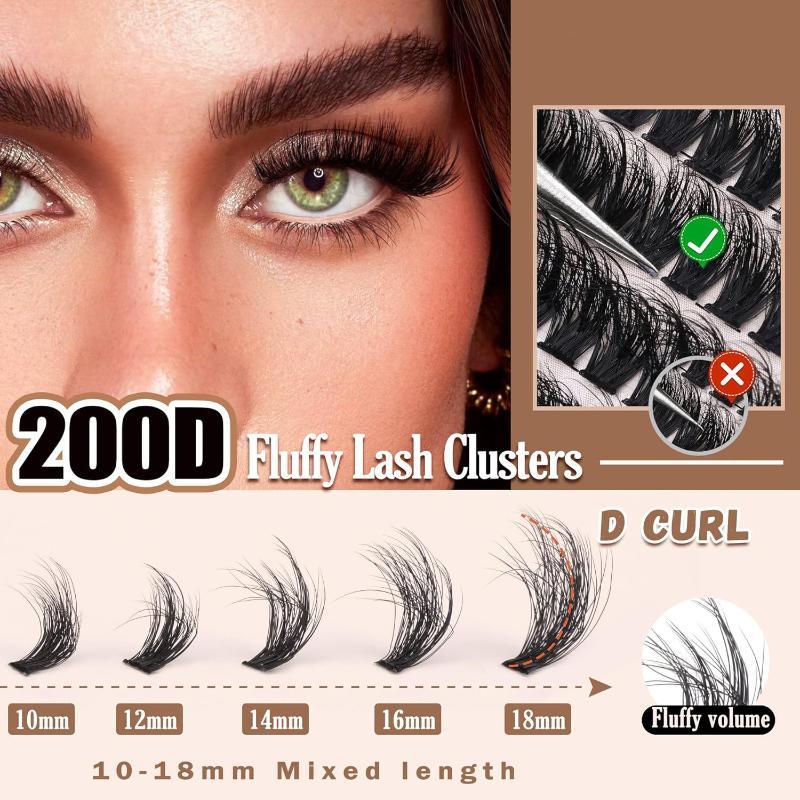 New Fluffy Thick Lash Clusters - Eyelash Extension Cluster review and price