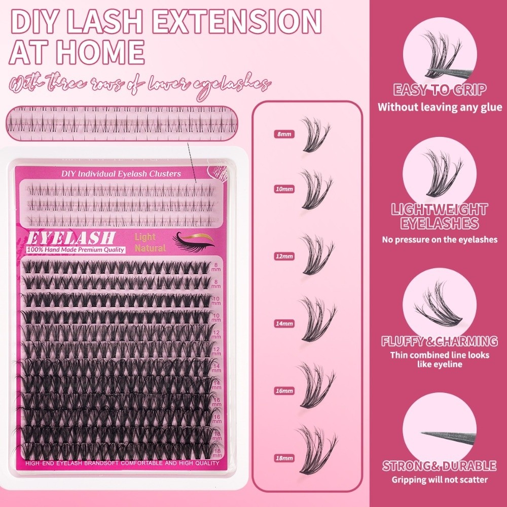 8-18mm Length False Eyelashes  - Eyelash Extension Cluster review and price